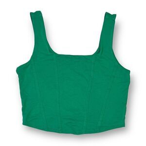Ambiance Green Cropped Top Size Large